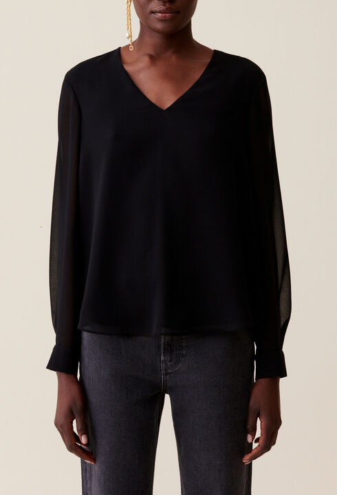 Flowy V-neck blouse