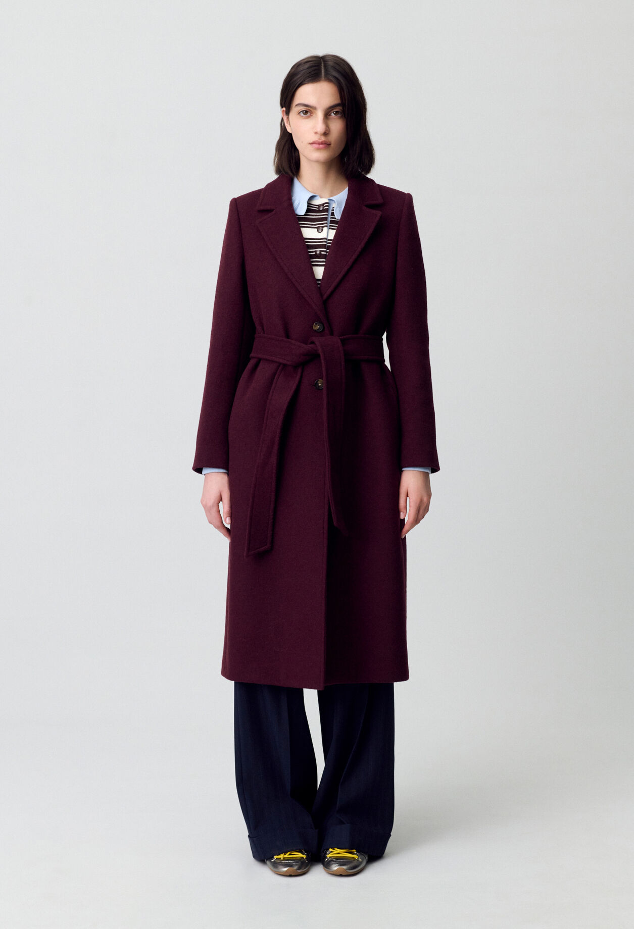 Long double-breasted wool coat Long double-breasted wool coat