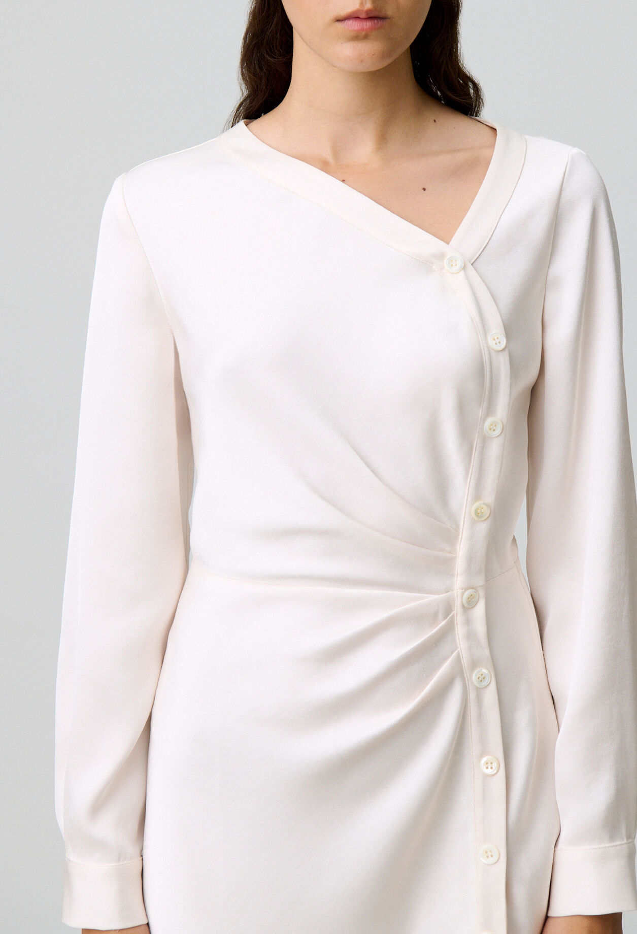 Long fluid satin dress