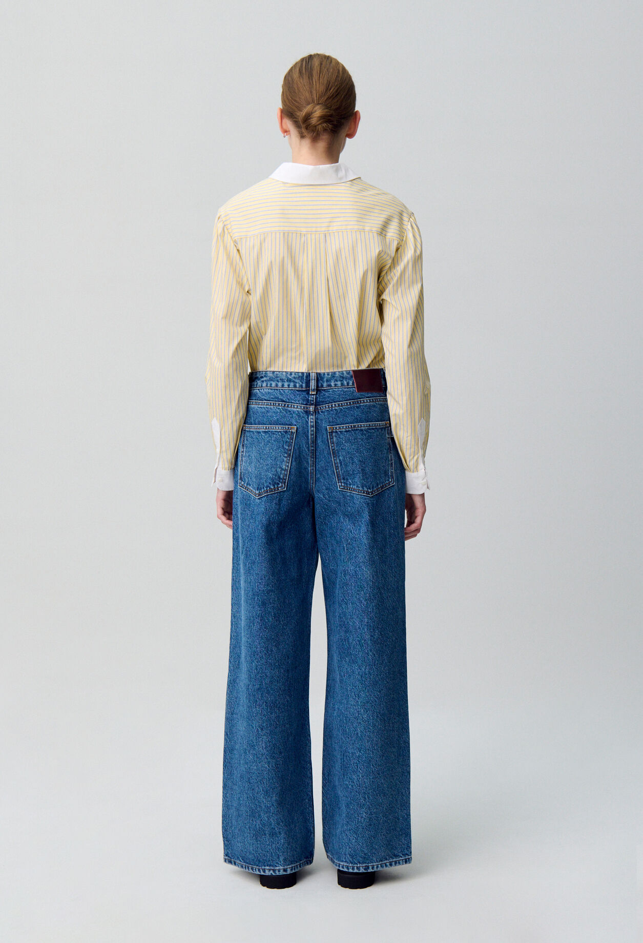 Wide-Leg Straight Denim Jeans Wide-Leg Straight Denim Jeans