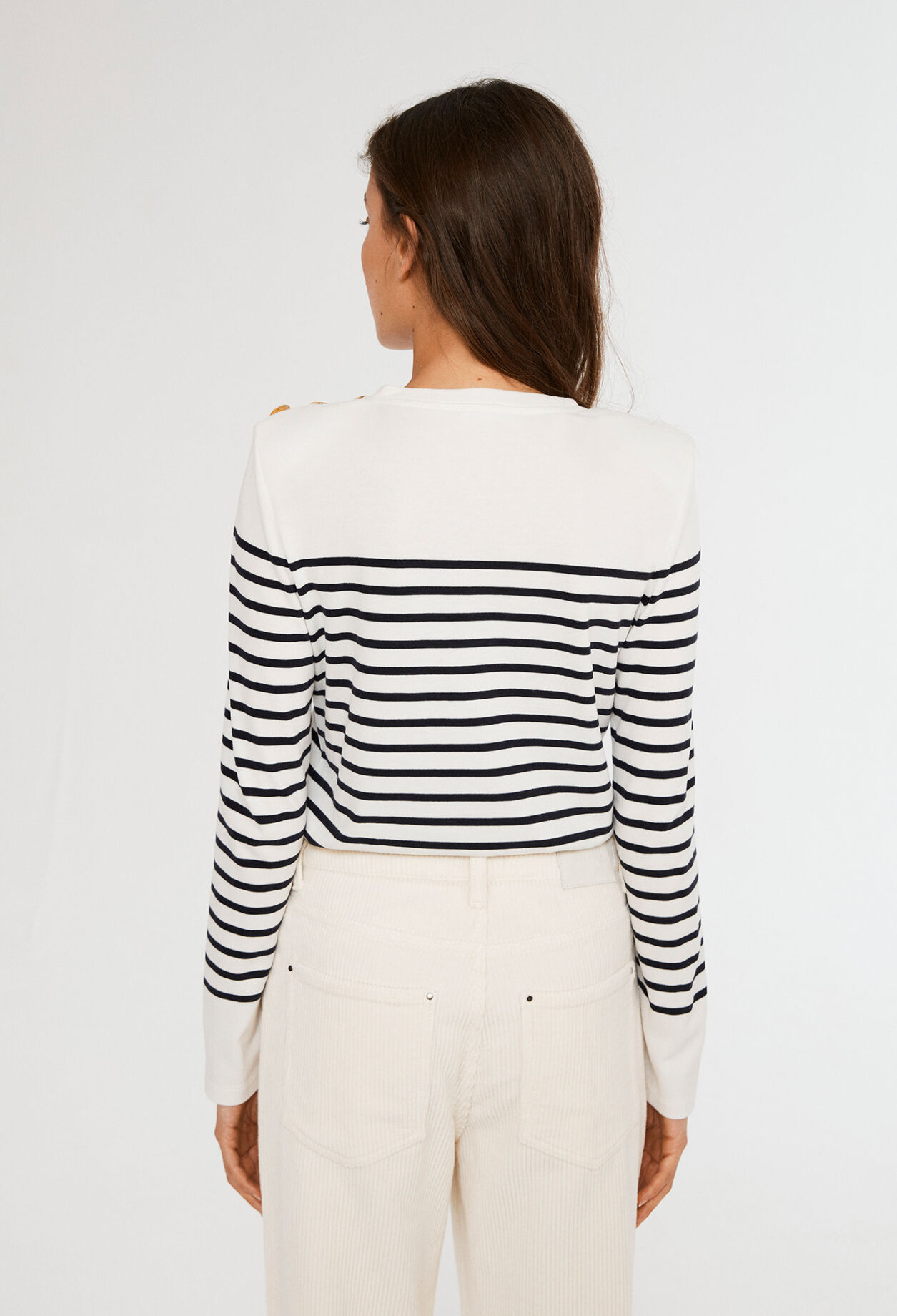 T-shirt with long viscose sleeves