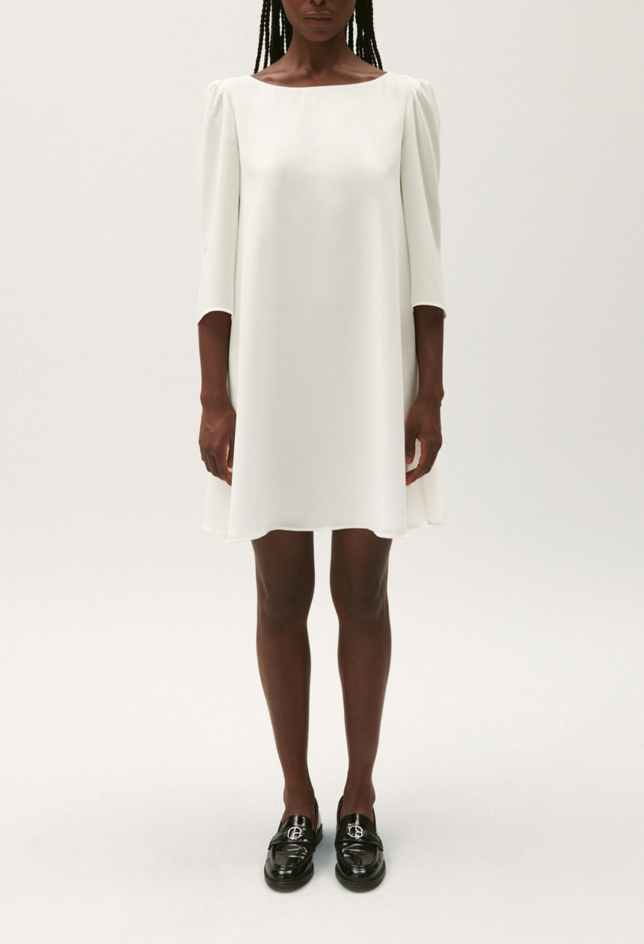 White rififi dress