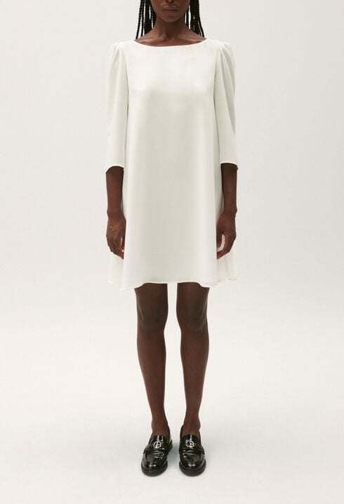 White rififi dress