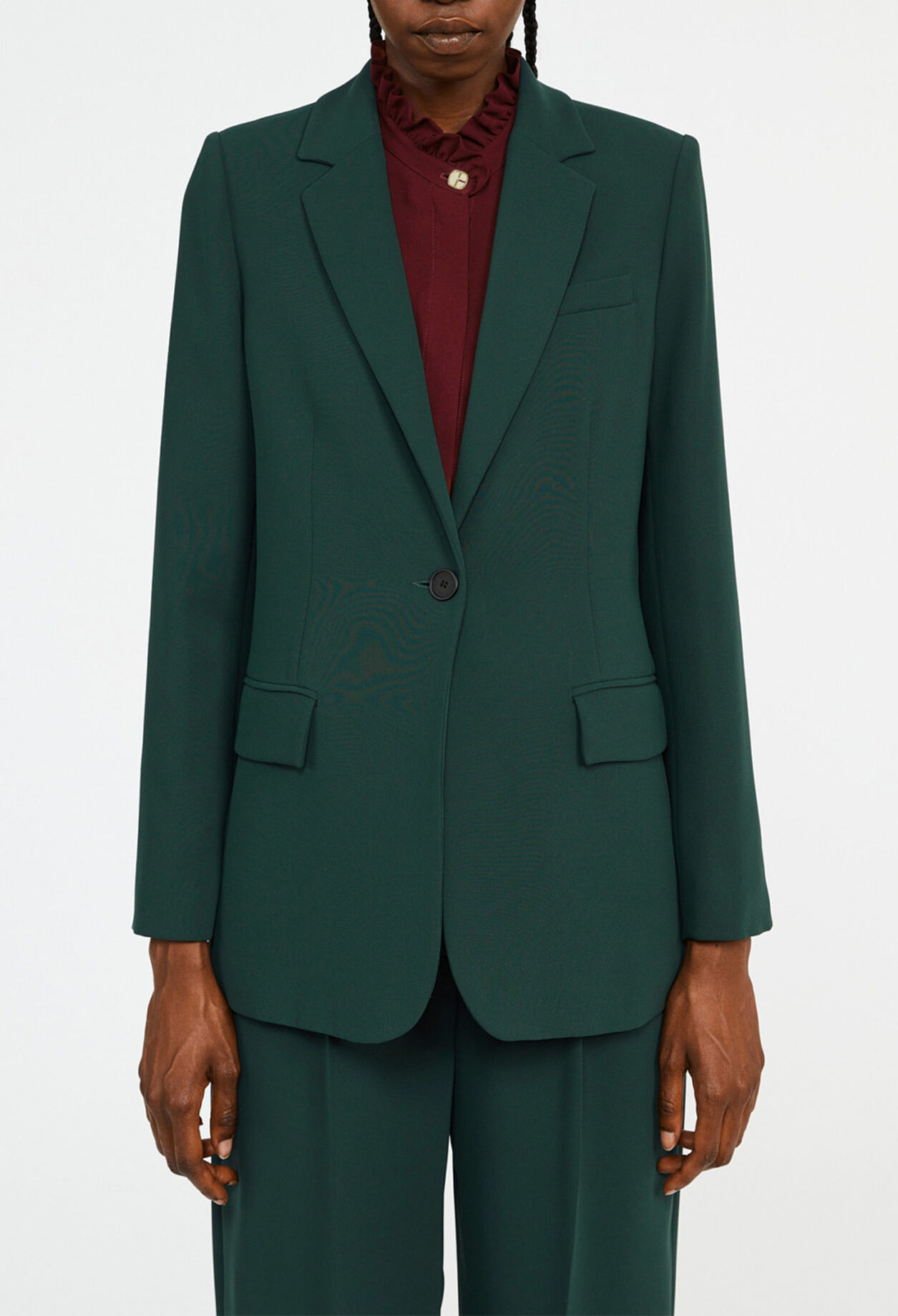 Veste vert forêt tailleur cintrée Veste vert forêt tailleur cintrée