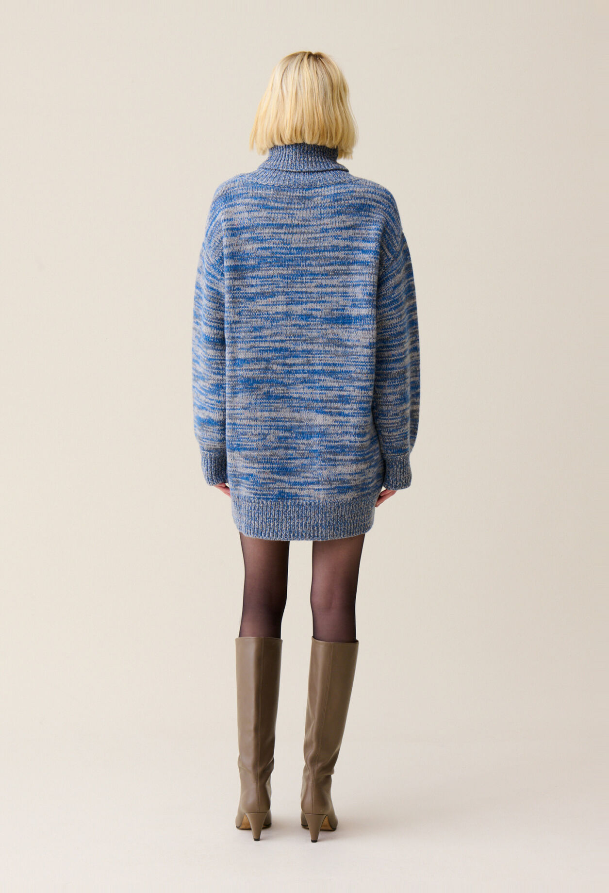 Short wool turtleneck dress