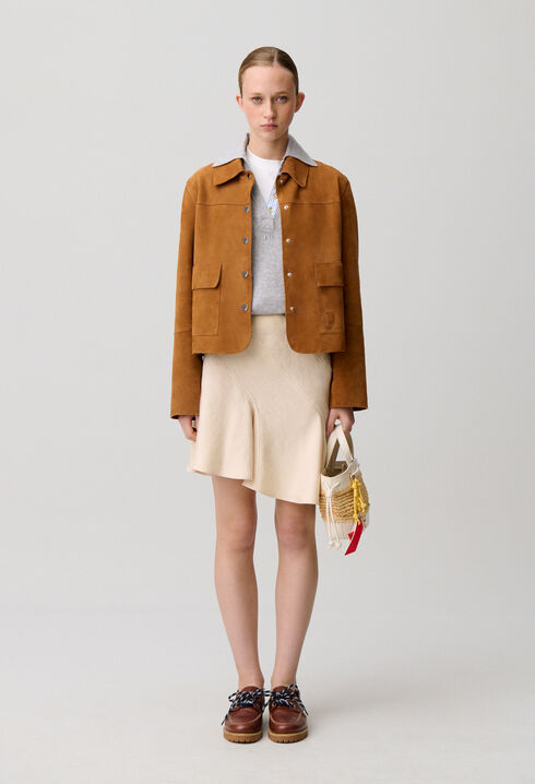 Asymmetric short skirt