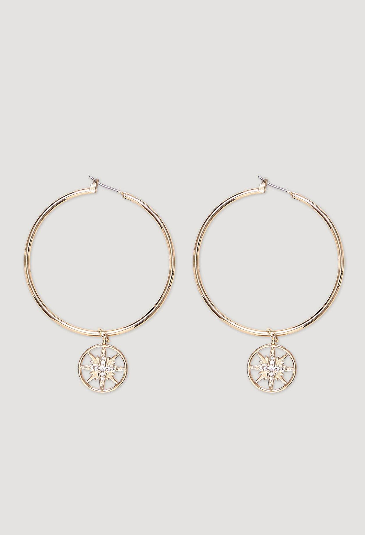 Pendant hoop earrings