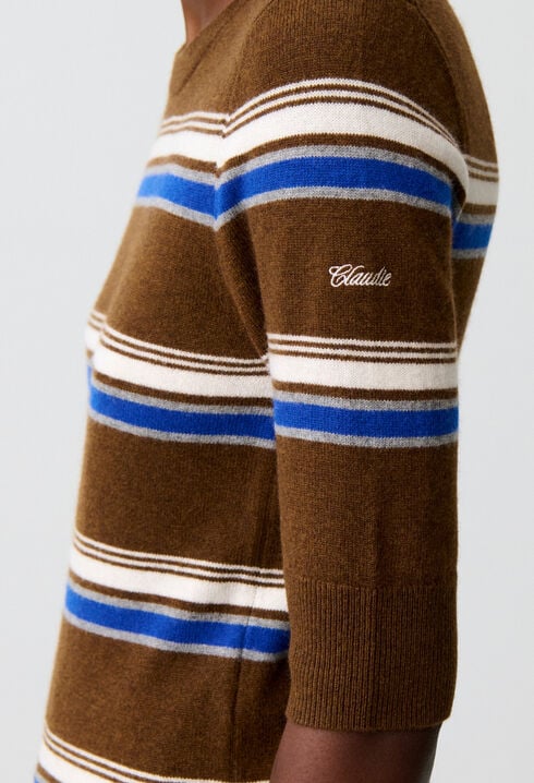 Striped round neck jumper