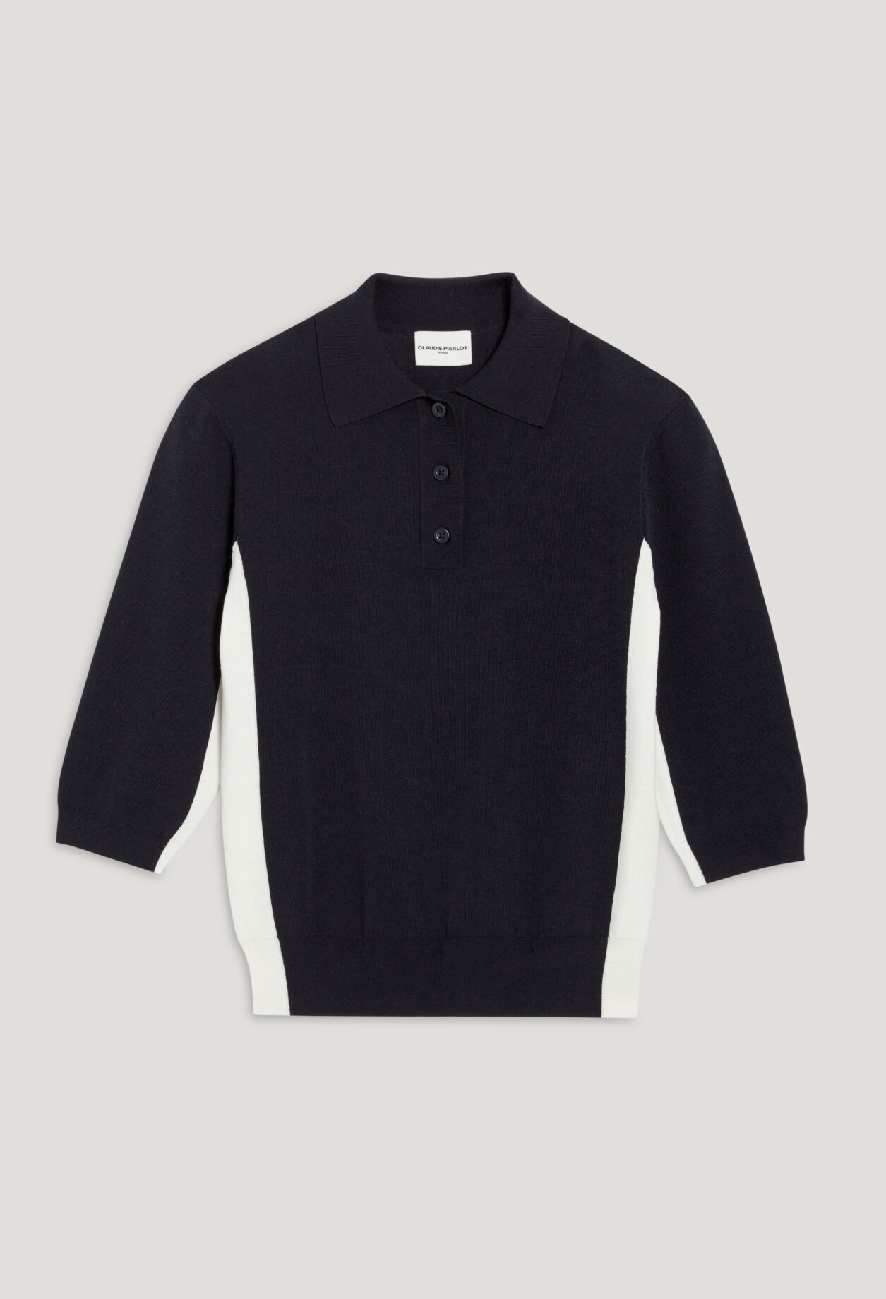 Two-tone polo jumper
