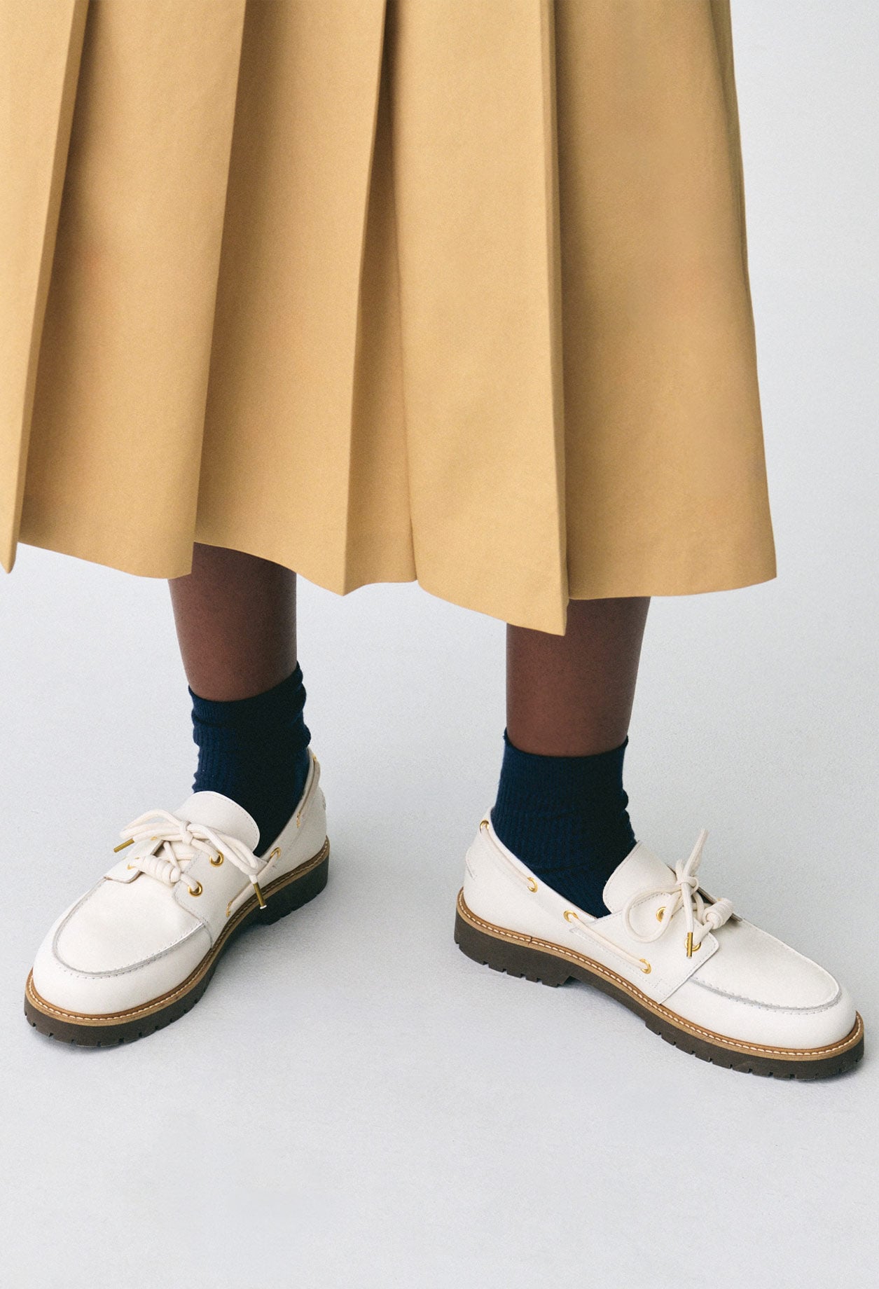 Leather boat shoes