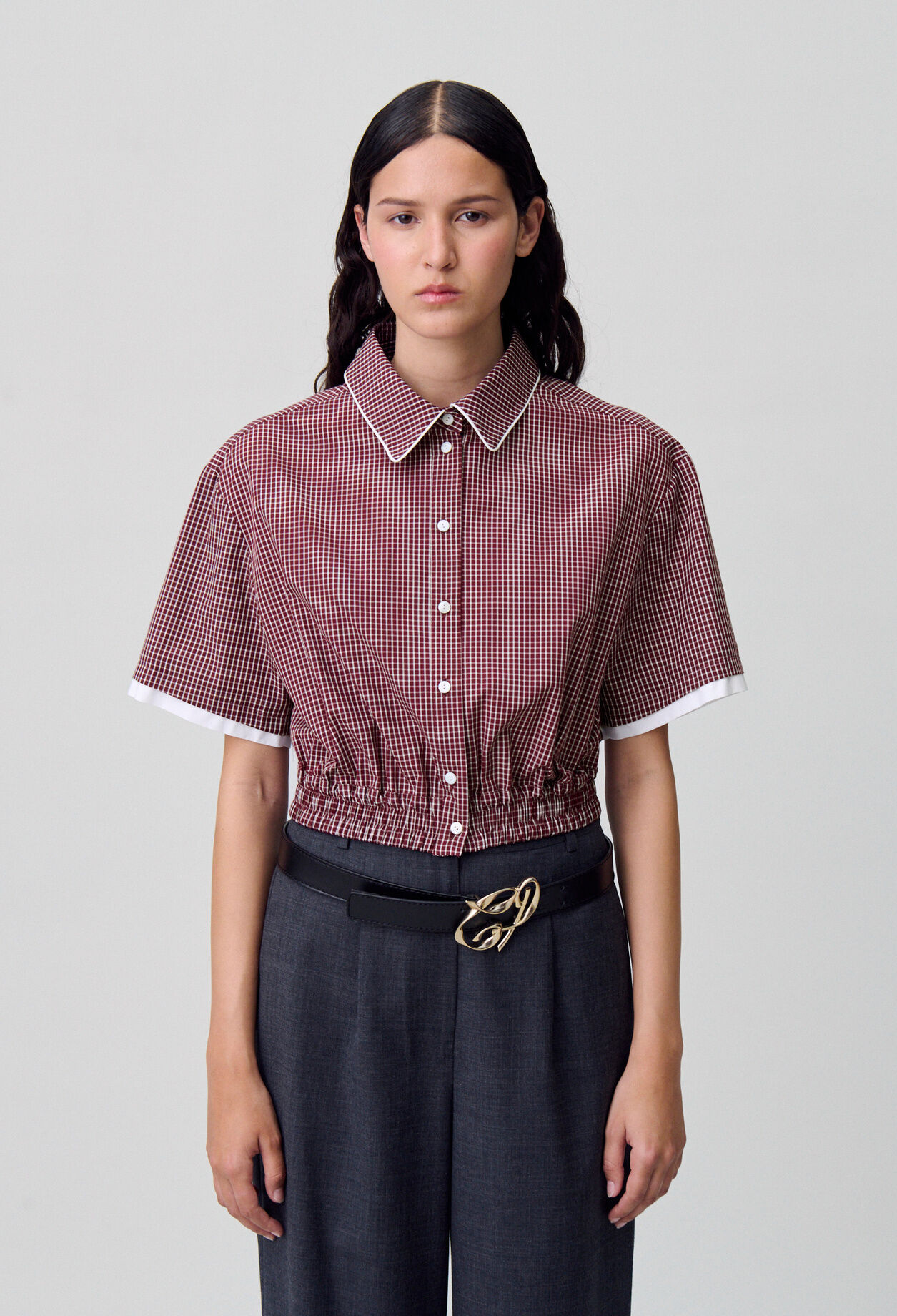 Short checked shirt Short checked shirt