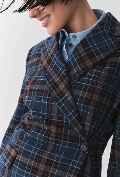 Checked blazer