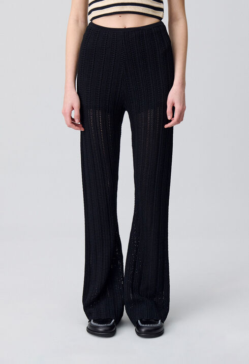Crochet Detail Flowing Trousers