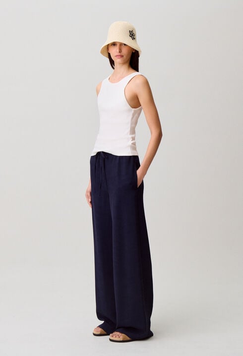 String wide-leg trousers