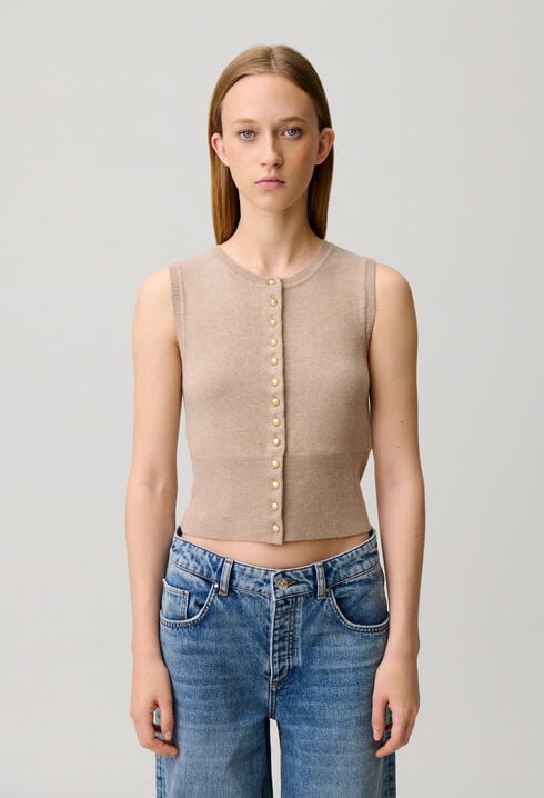 Button-Up Knitted Top