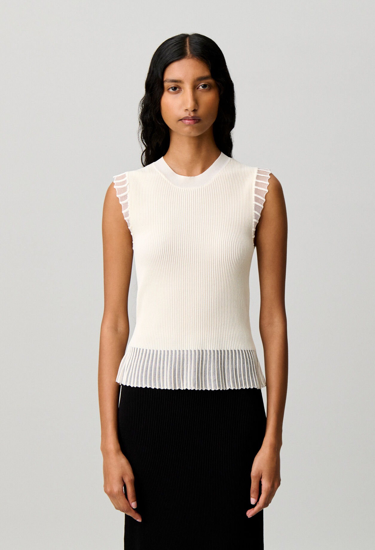 High neck knit top