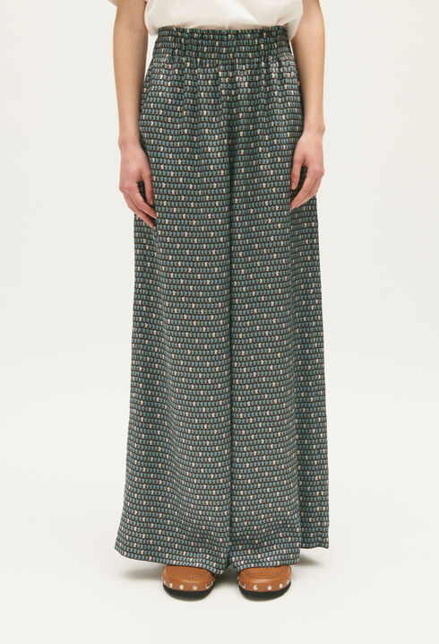 Satin floaty trousers