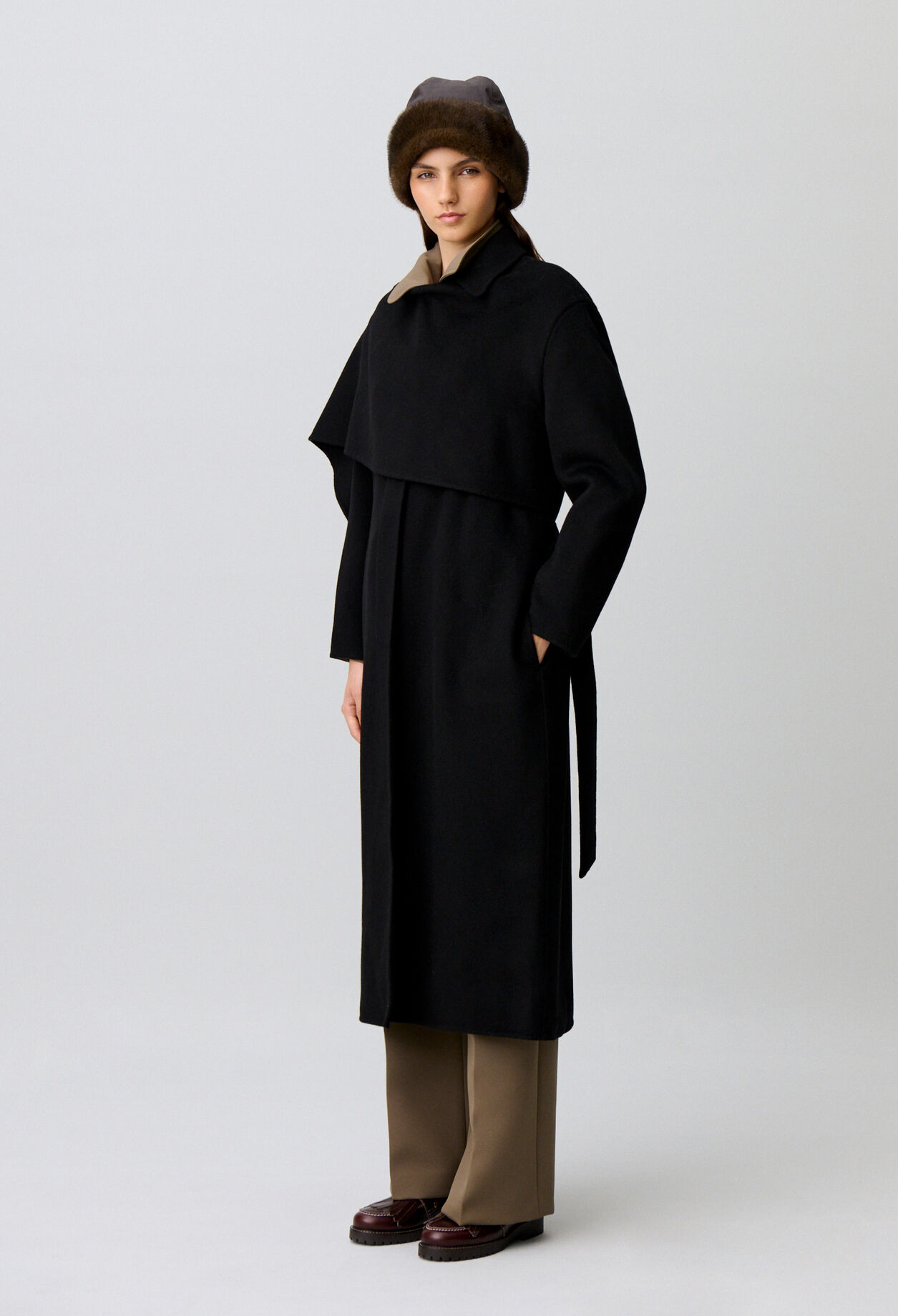 Long draped coat
