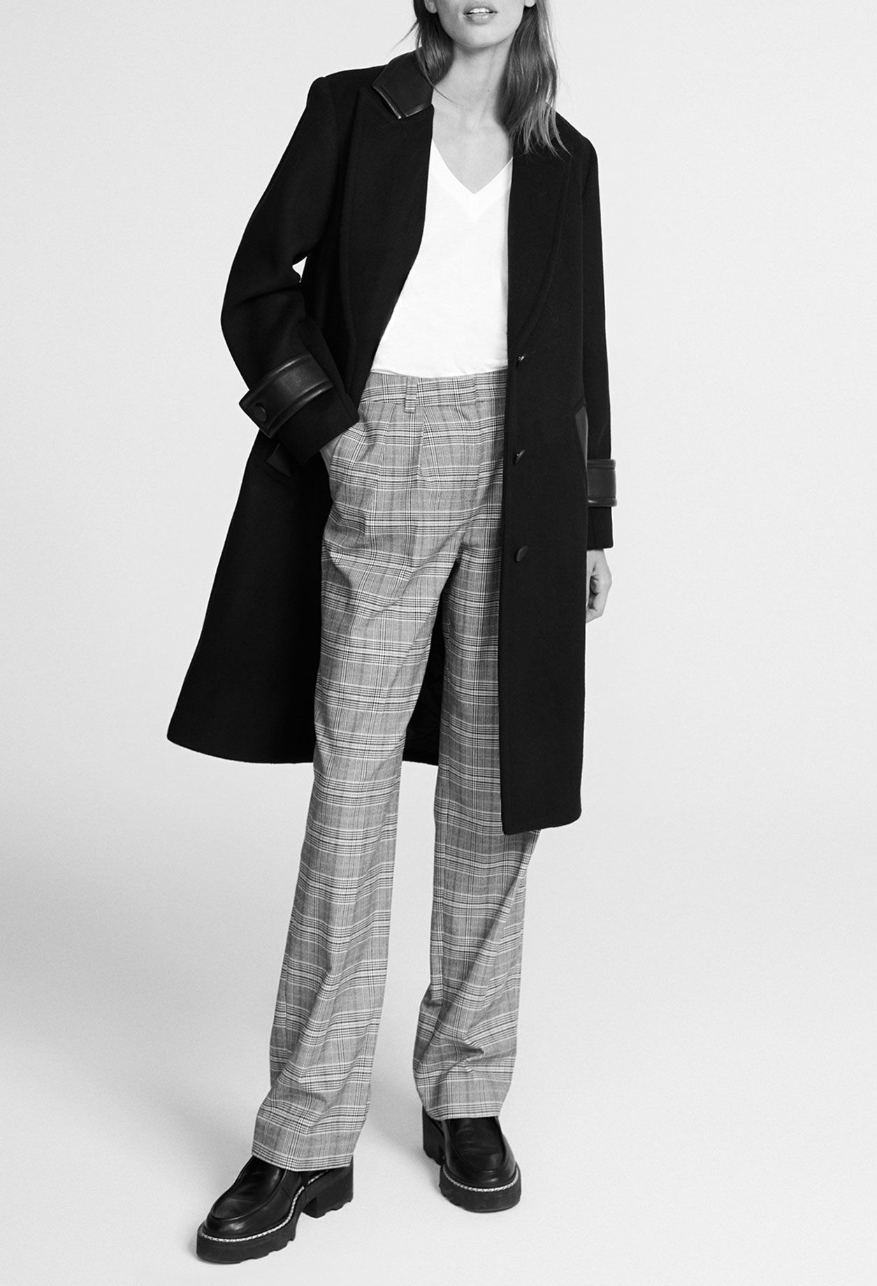 Checked suit trousers