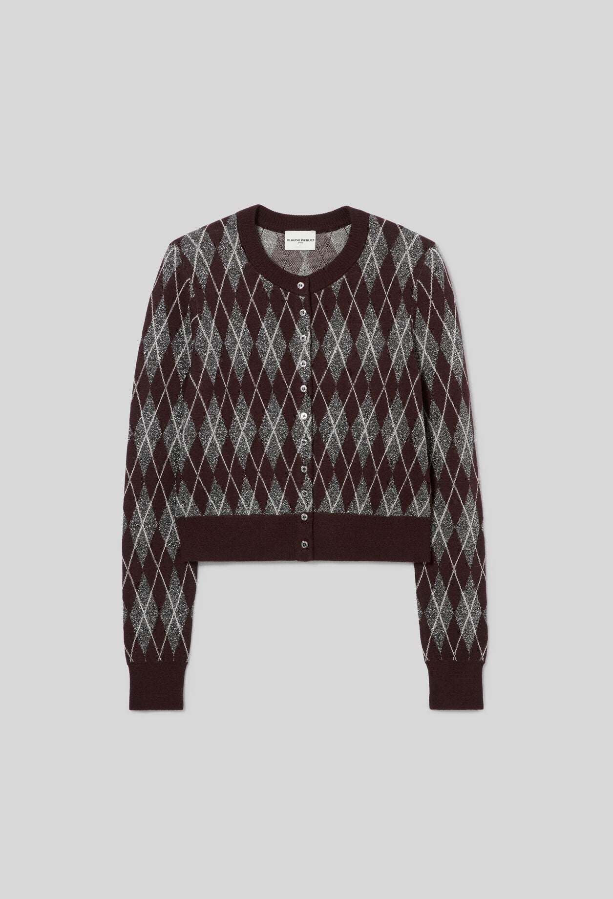 Argyle knitted cardigan