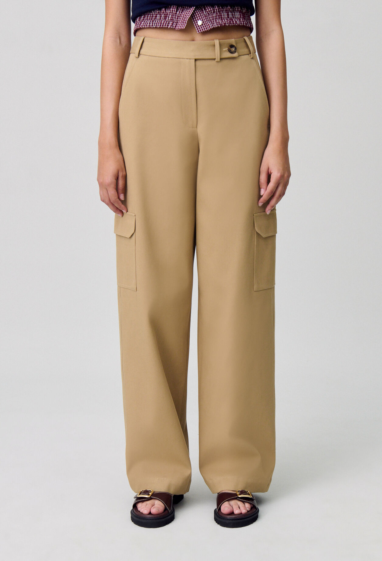 Wide-Leg Straight Cargo Trousers Wide-Leg Straight Cargo Trousers