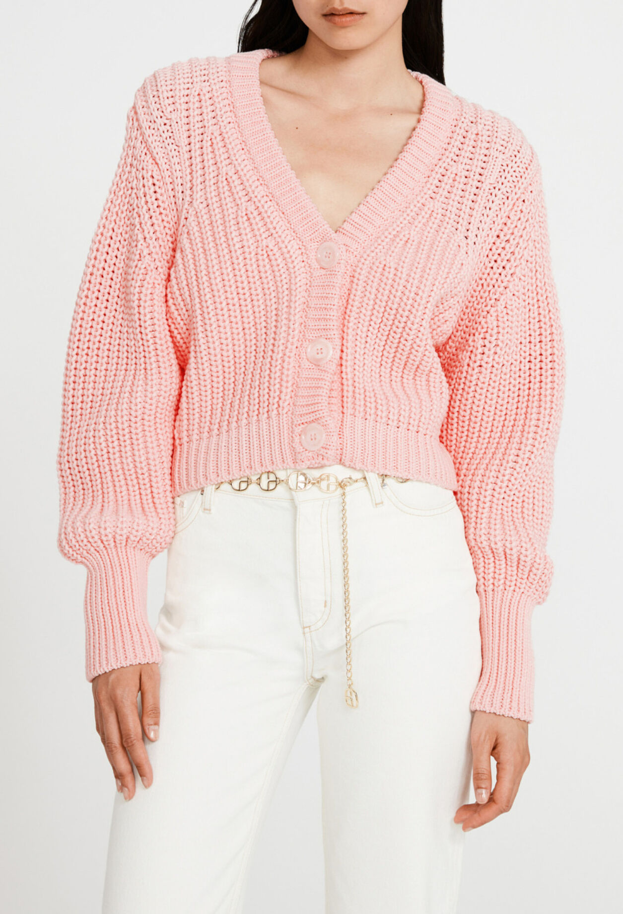 Ribbed-knit cardigan