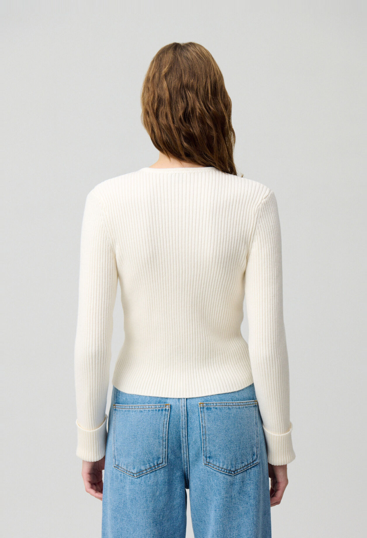 Buttoned wool-blend cardigan