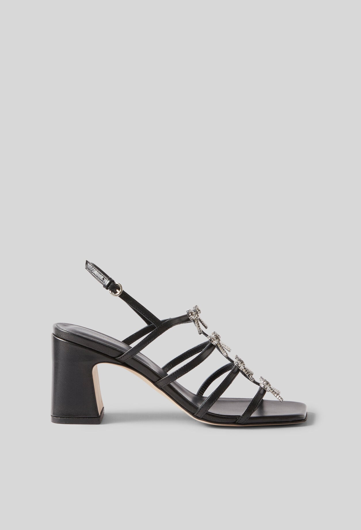 Jewelled leather sandals