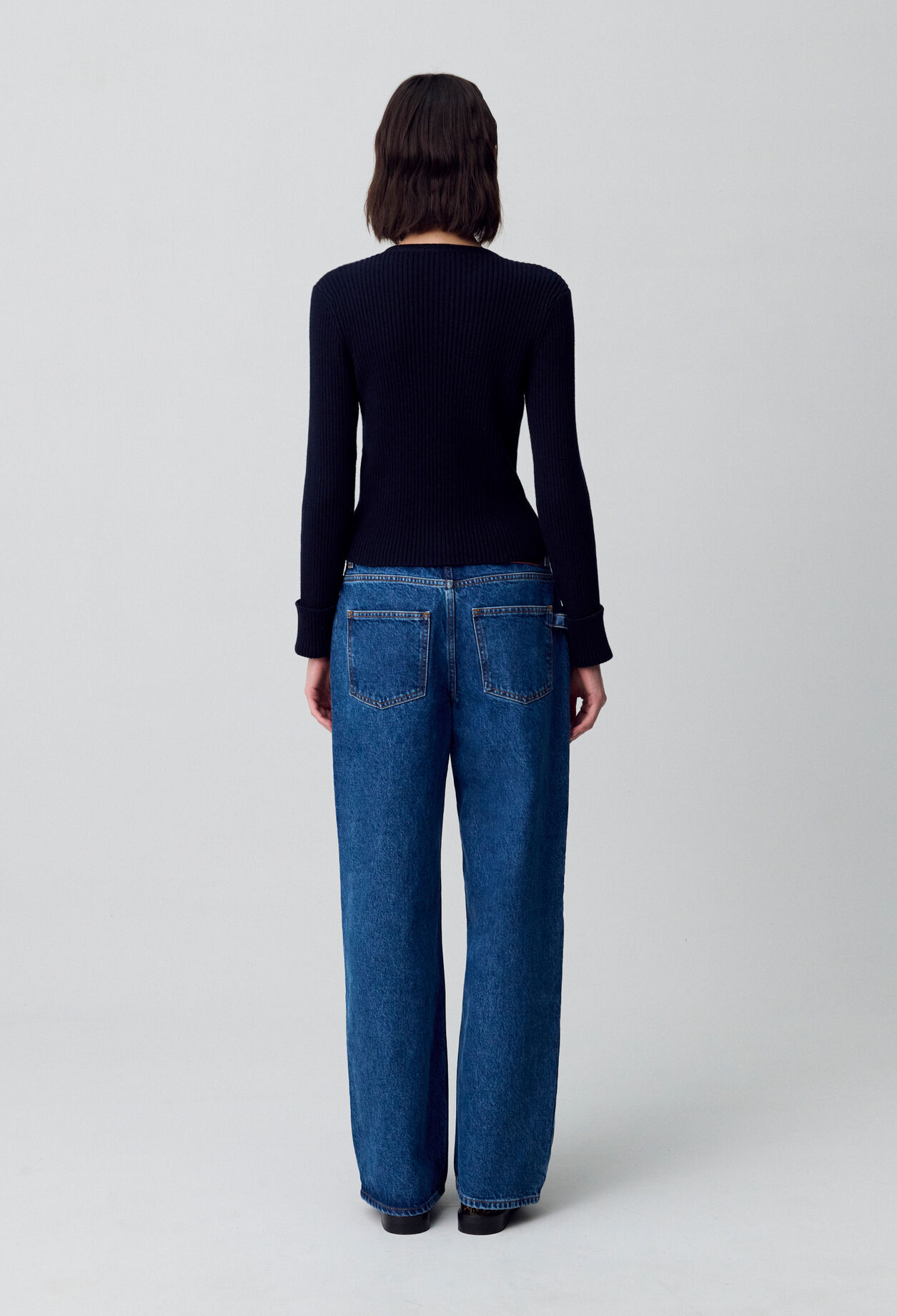 Buttoned wool-blend cardigan