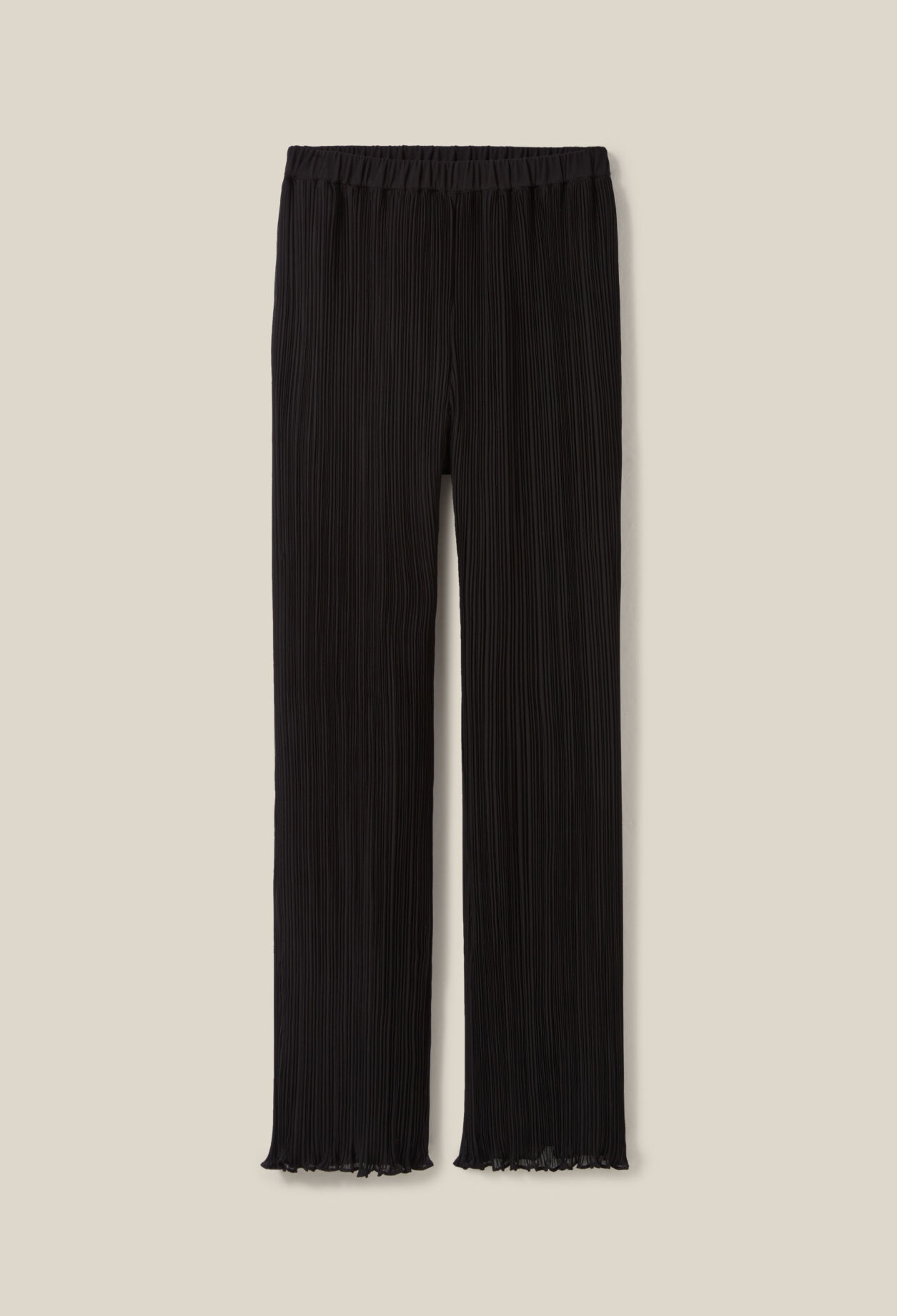 Pleated Flowy Ruffle Trousers