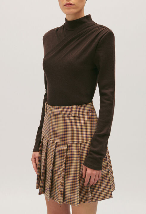 Chocolate wool T-shirt