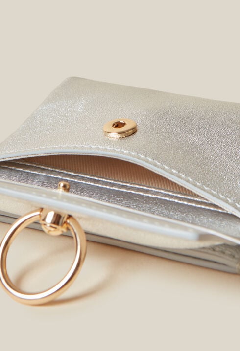 Anouck Silver Leather Cardholder
