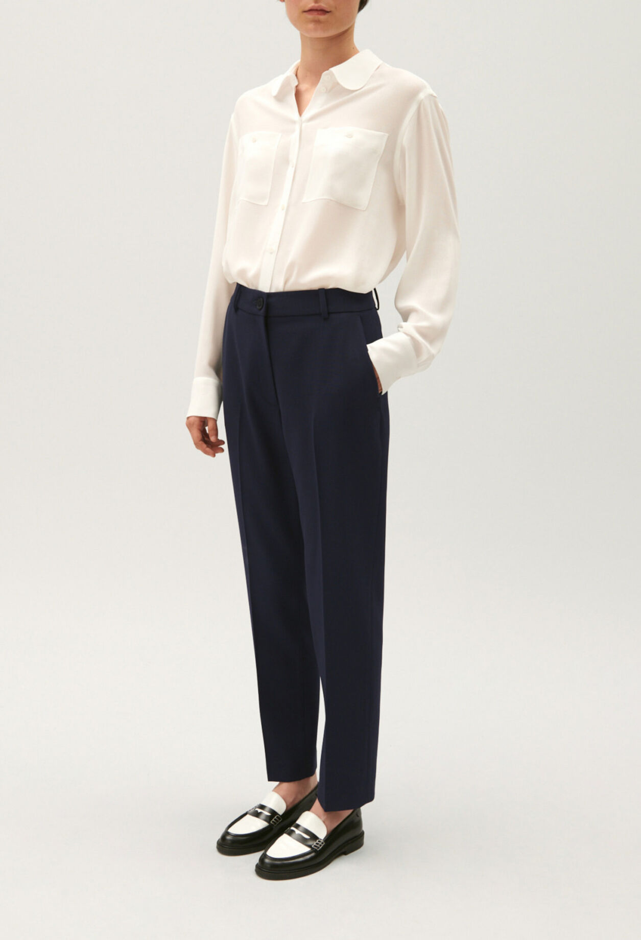 Plain tailored trousers