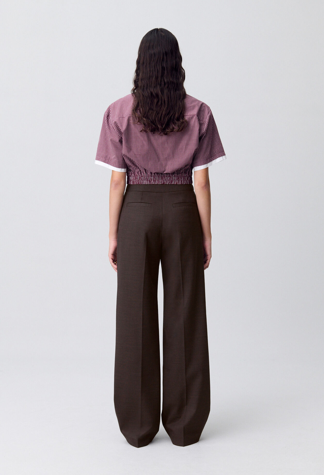 Straight Wool Trousers