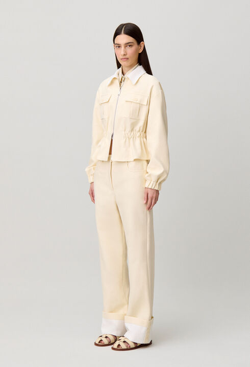 Fitted vanilla jacket