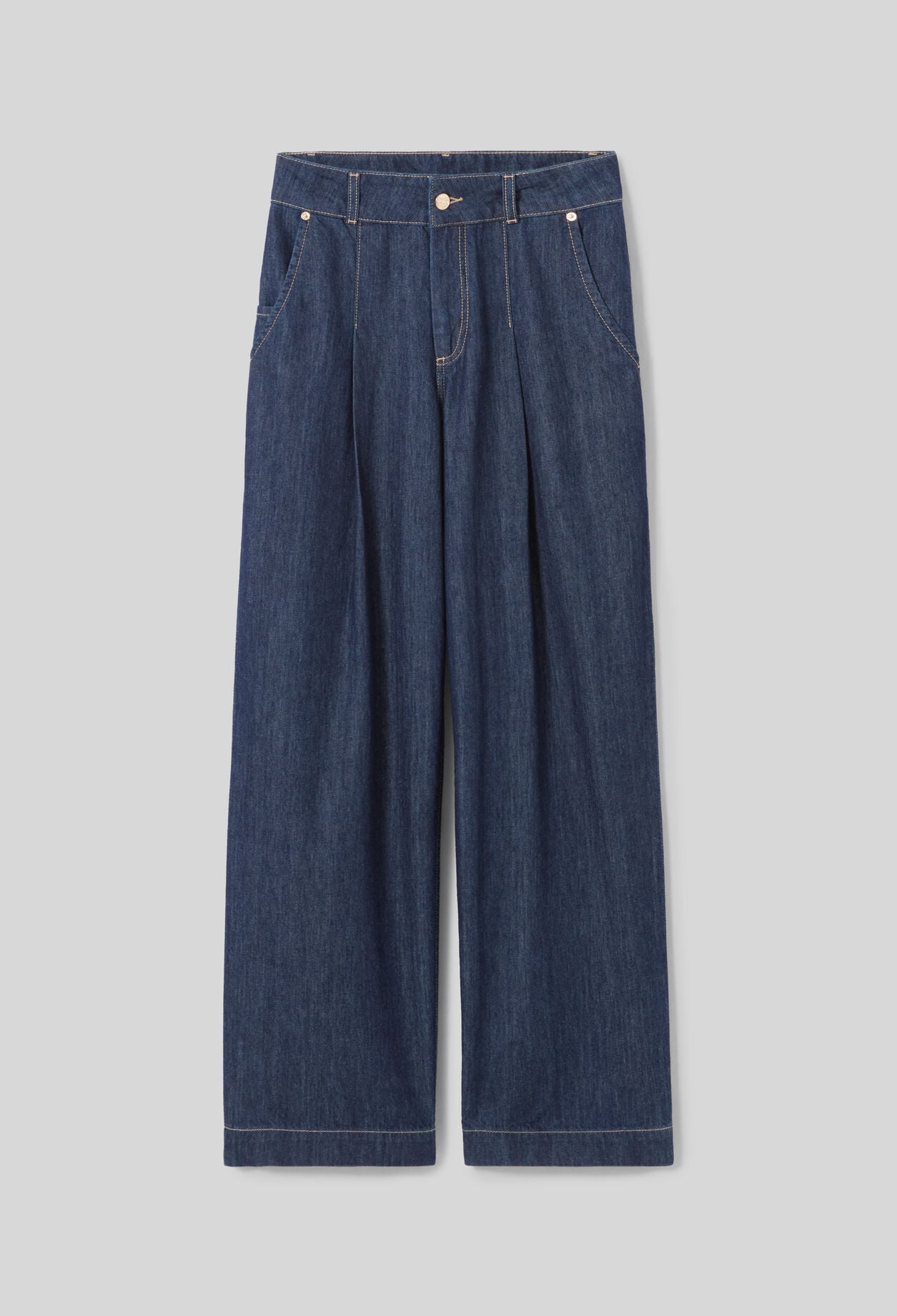 Straight soft denim jeans