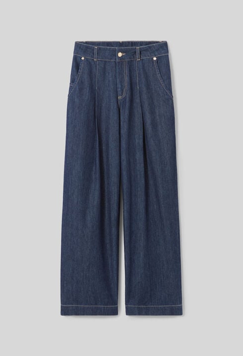 Straight soft denim jeans