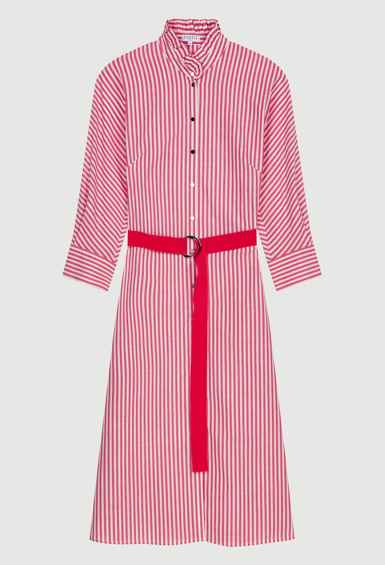 Belted shirt dress