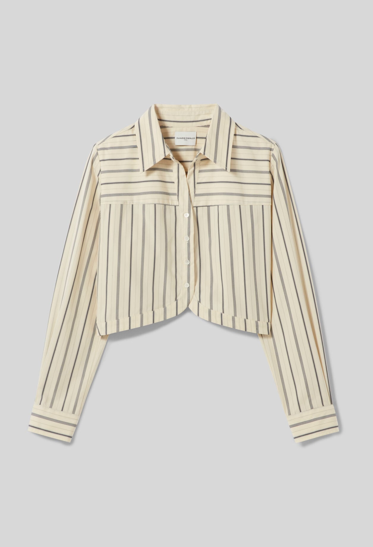 Striped poplin shirt