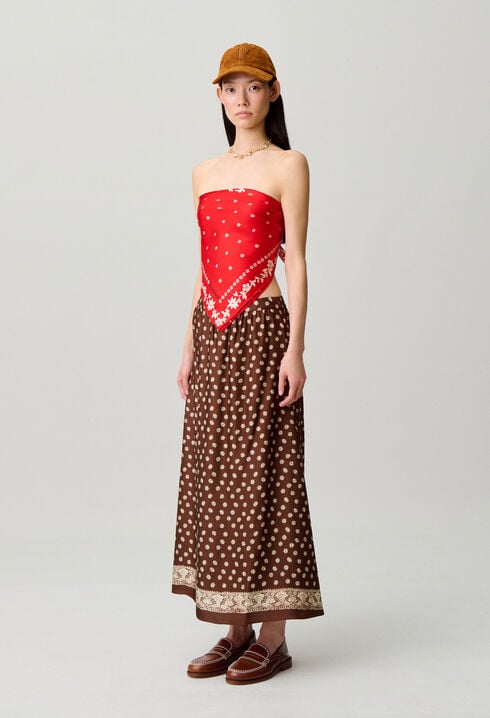 Flowy printed skirt
