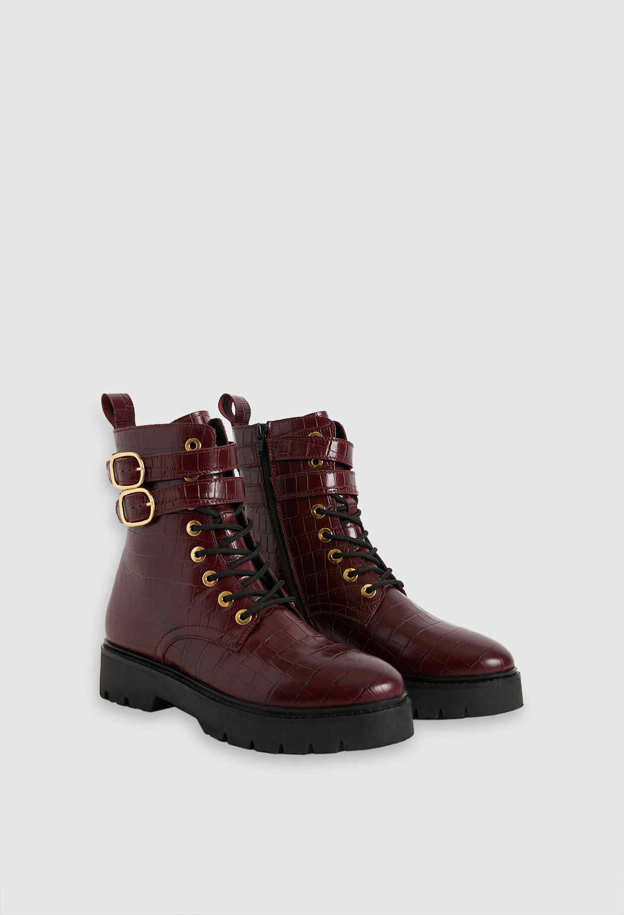 Boots montantes à lacets