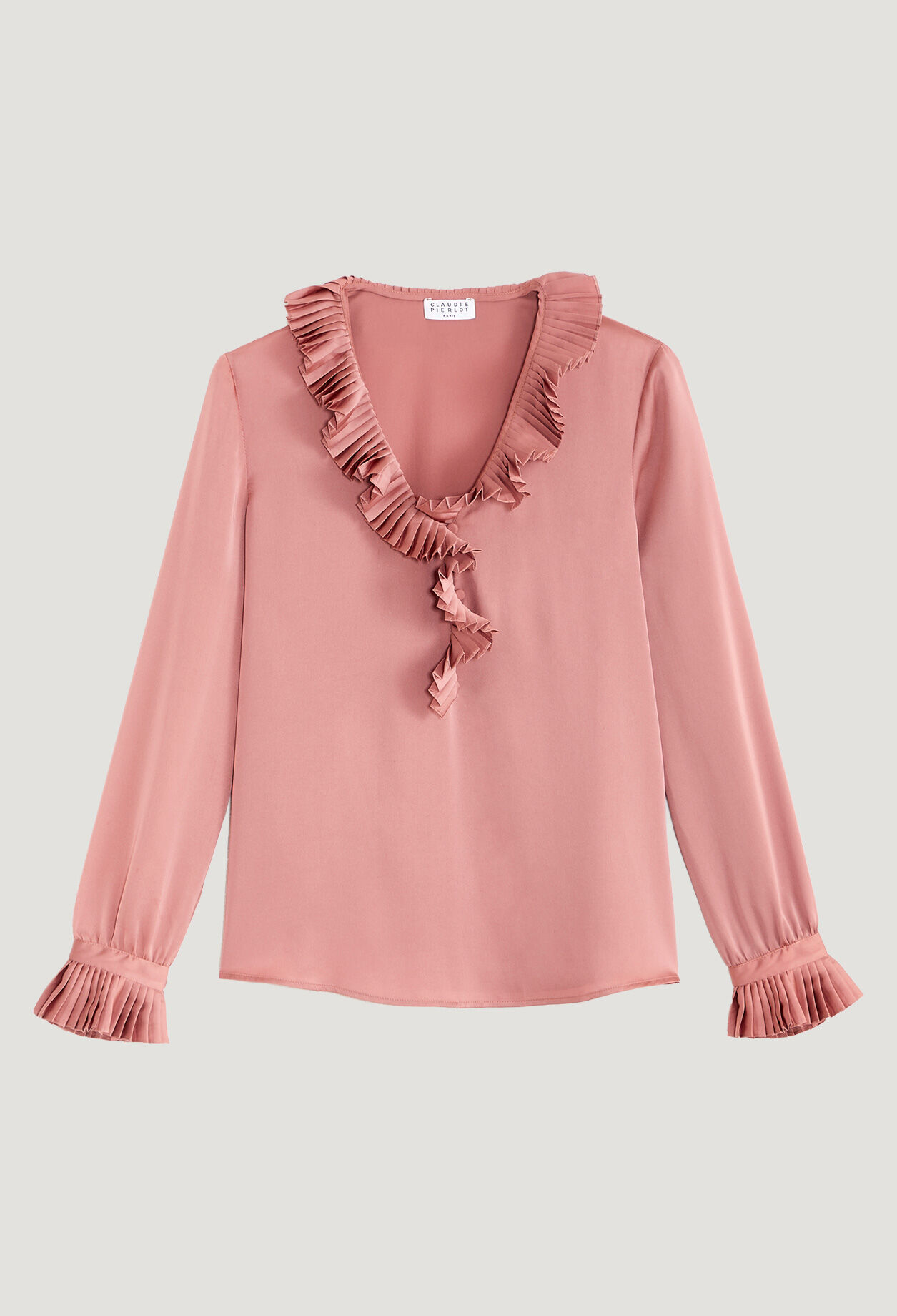 Blouse with ruffled neckline Blouse with ruffled neckline