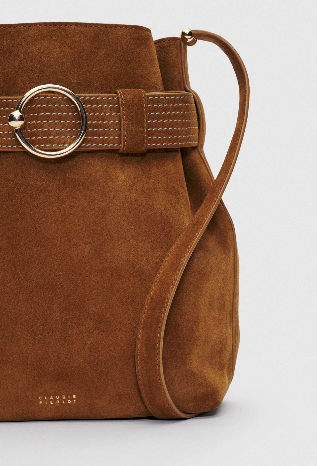 Leather bucket bag