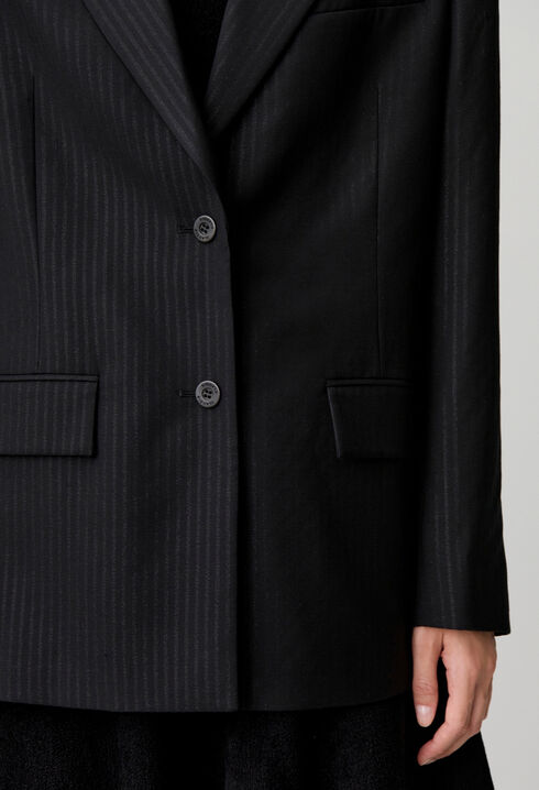 Sparkling striped straight jacket