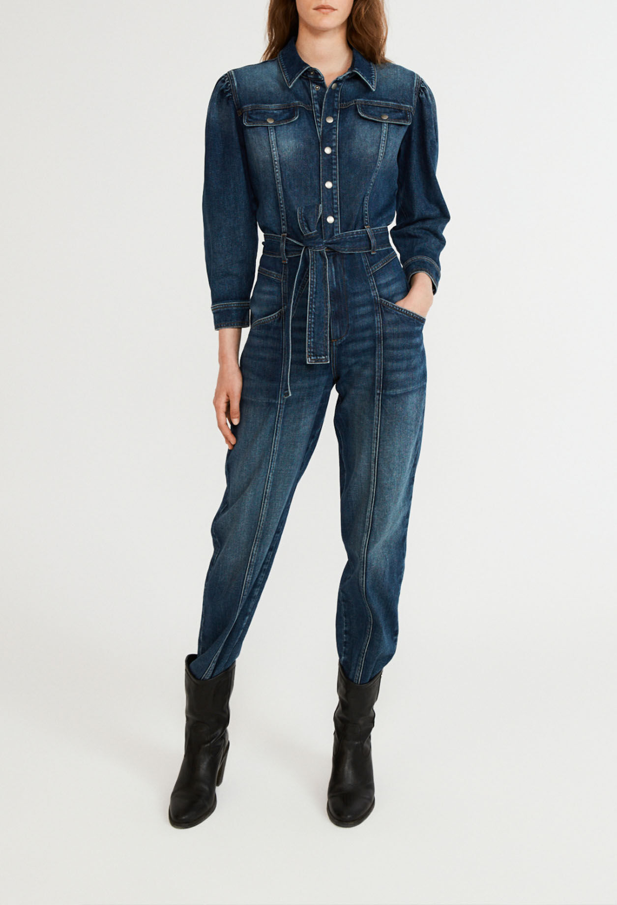 Eco-responsible denim jumpsuit