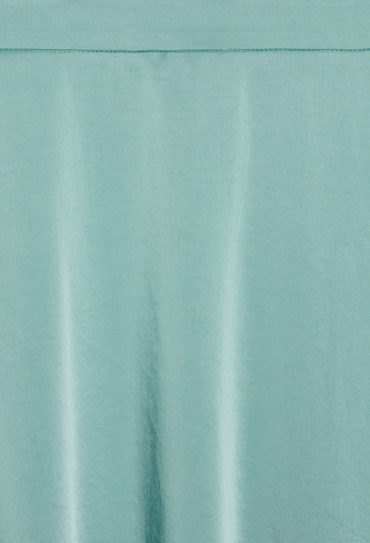 Flowing aqua satin midi skirt