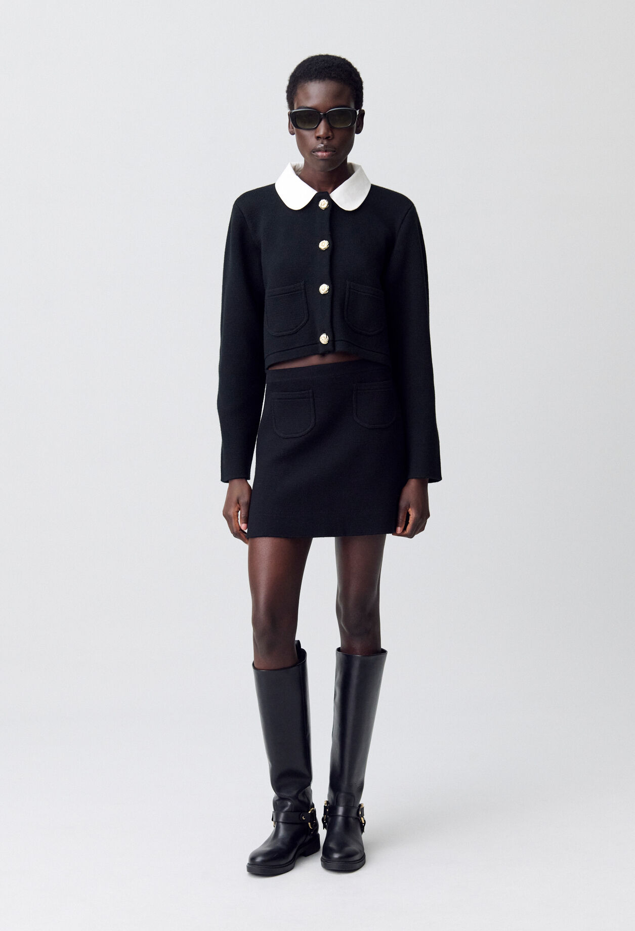 Short A-line Knit Skirt