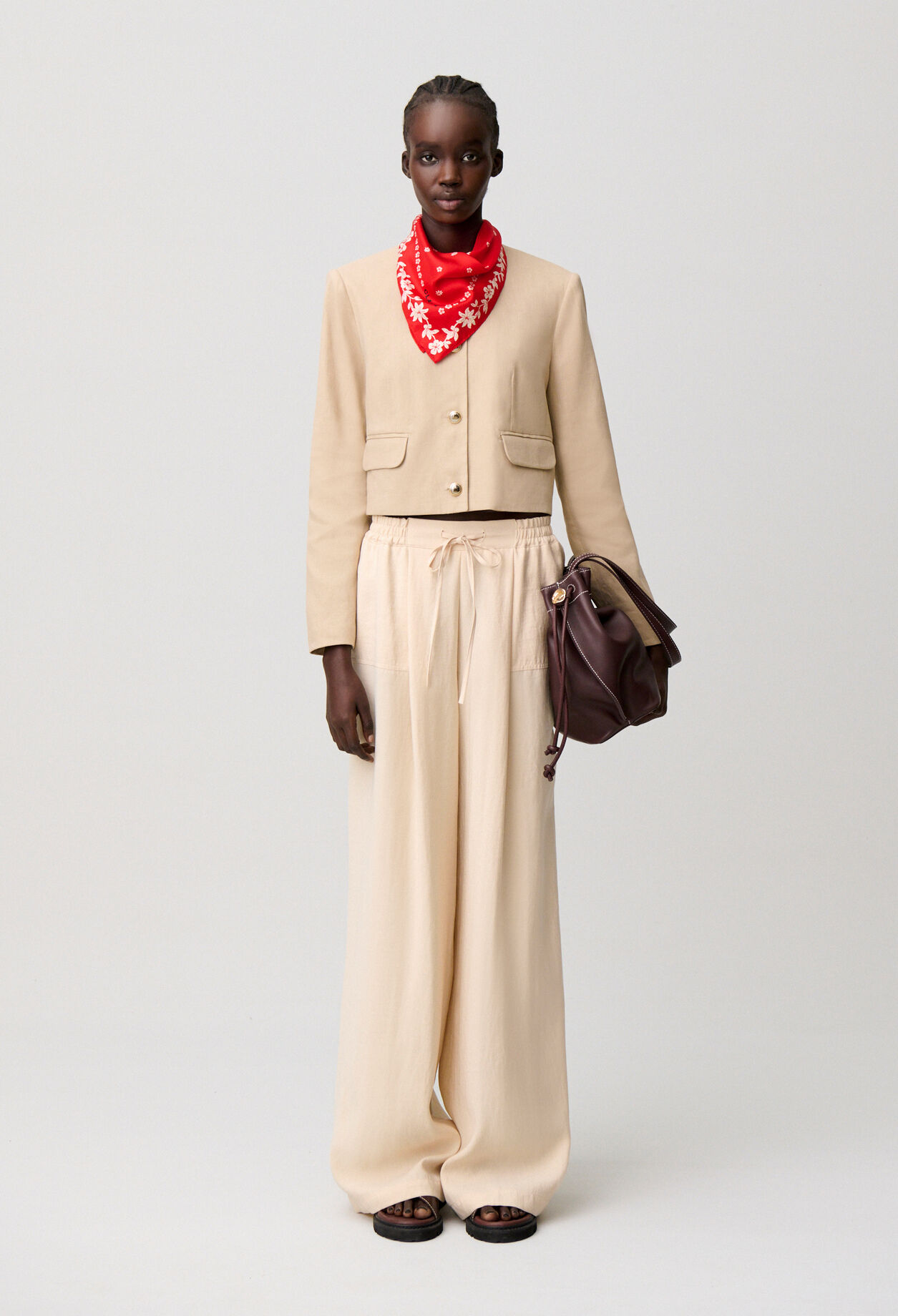 Straight tailored trousers