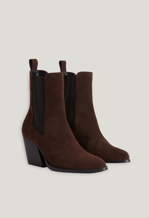 Chocolate suede boots