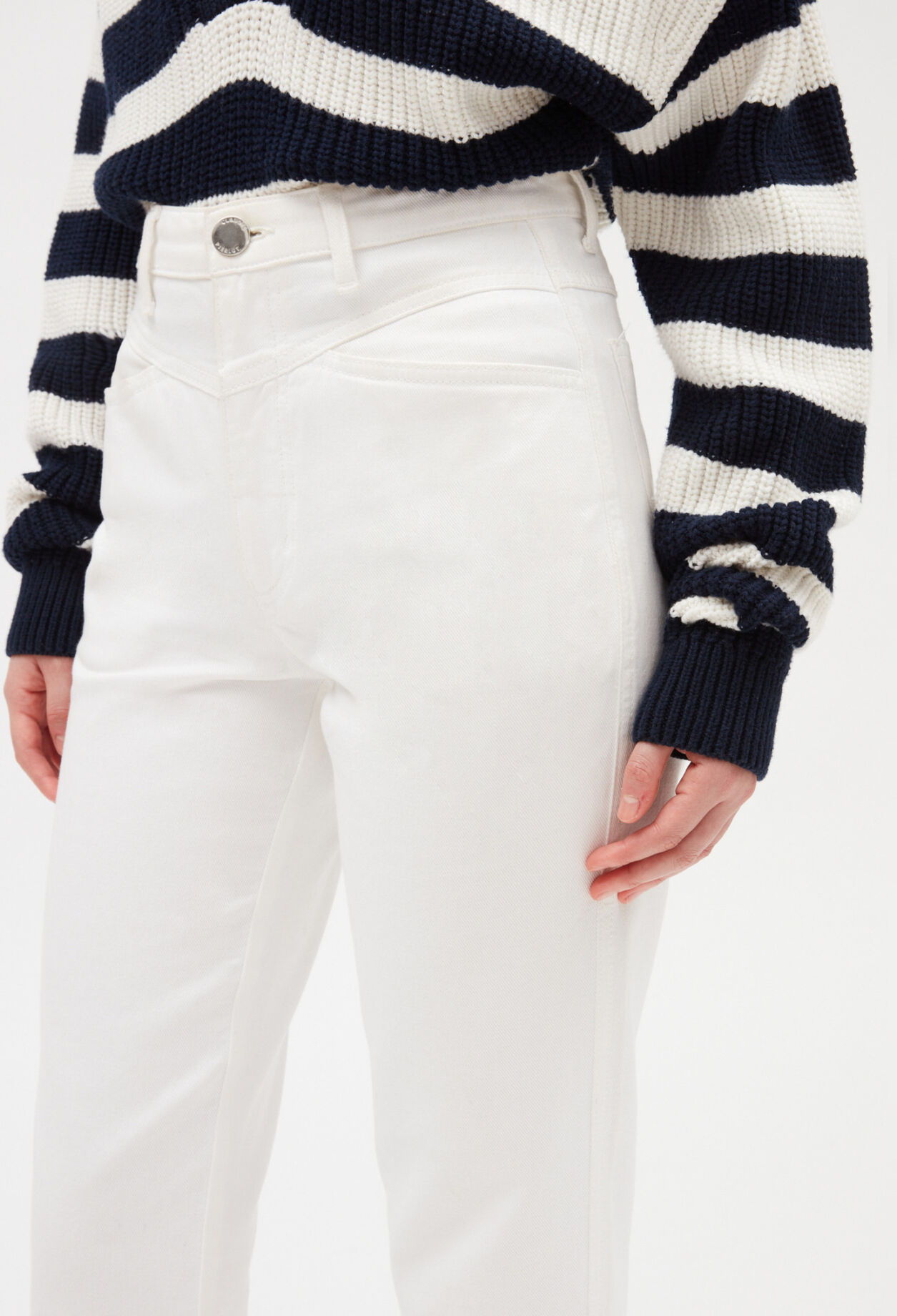 White organic cotton jeans